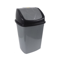 Coș gunoi, 15 L,  din plastic cu capac SWING