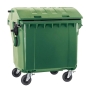 Tomberon din plastic capac oval, 1100 L, Germania, Verde