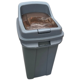 Coș gunoi reciclare, 70 L, cu capac, pentru resturi organice