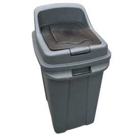 Coș gunoi reciclare, 70 L, cu capac, pentru gunoi mixt