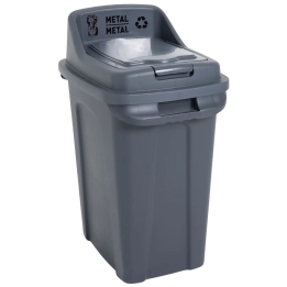 Coș gunoi reciclare, 70 L, cu capac, pentru metal