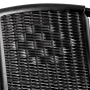 Scaun Littlerock Rattan, metal / plastic, Negru