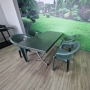 Set masă 140x80 și 4 scaune de grădină, TUSEM, Verde