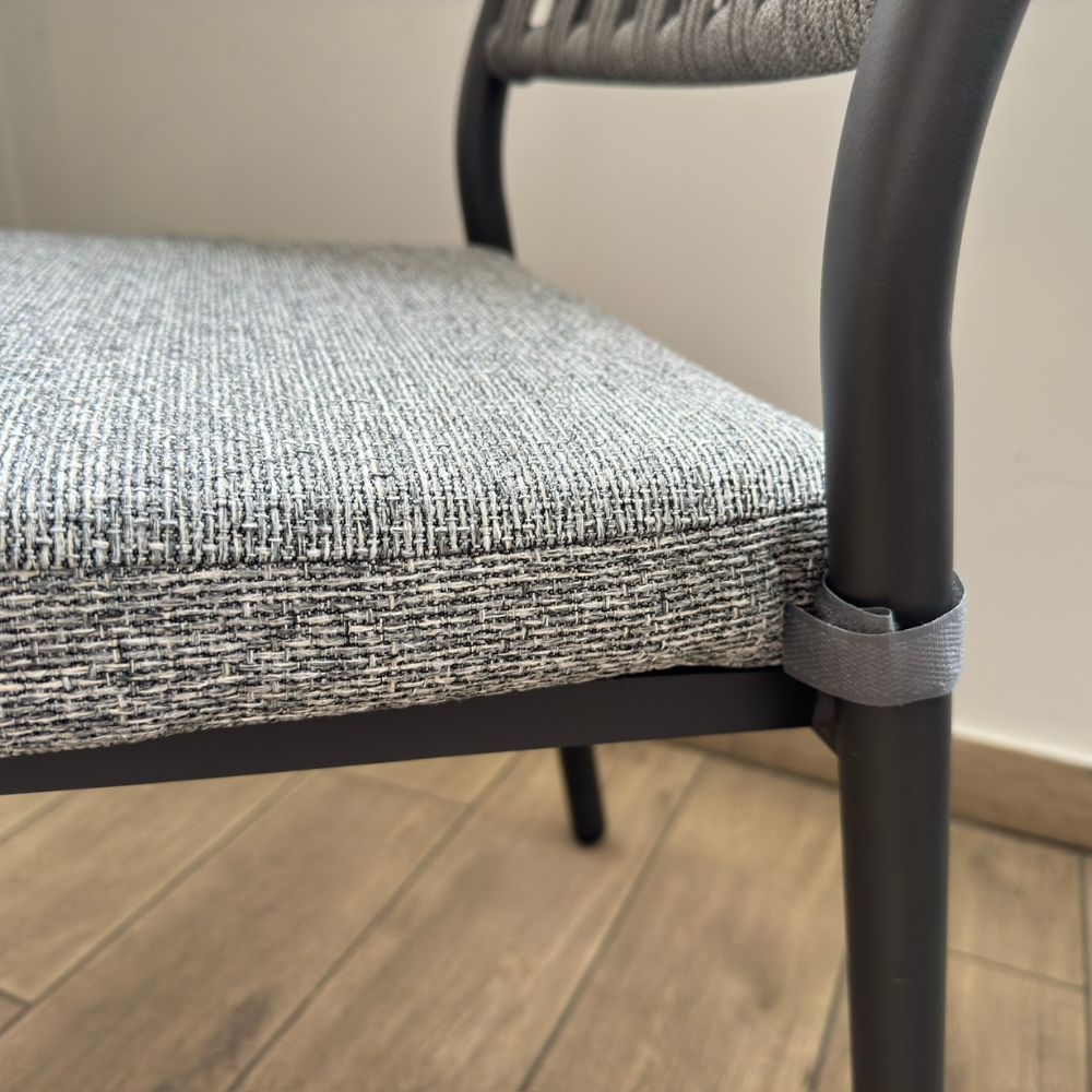  Scaun terasă HOLA Vibe, gri, 56x60x85