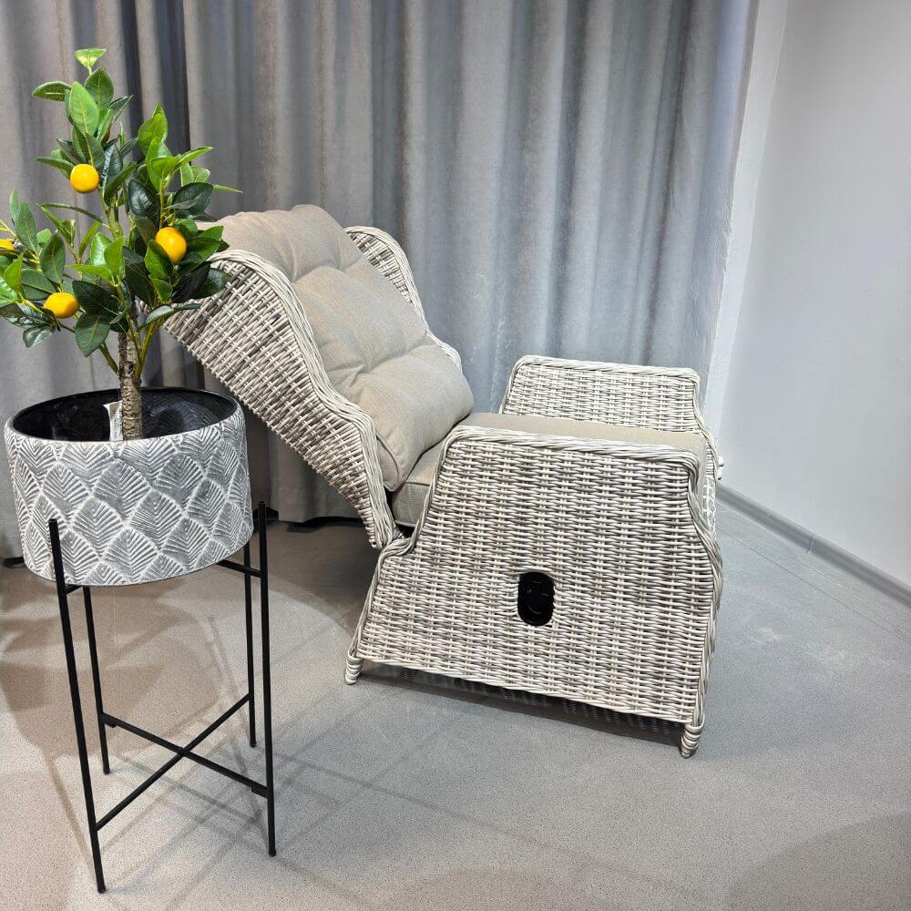  Fotoliu pentru terasă, reglabil, HOLA LUX, bej