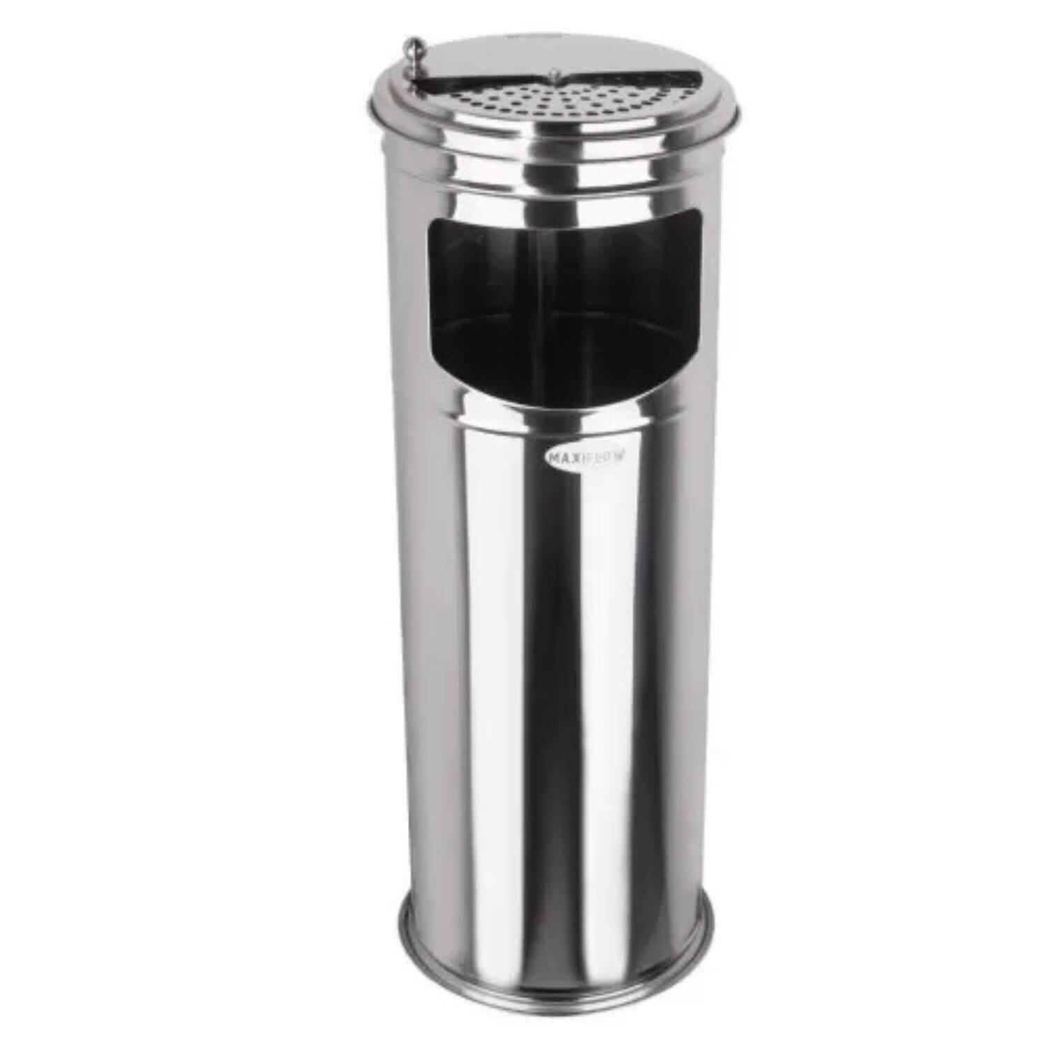 Coș de gunoi cu scrumiera Tip 1, 19x60 cm, INOX
