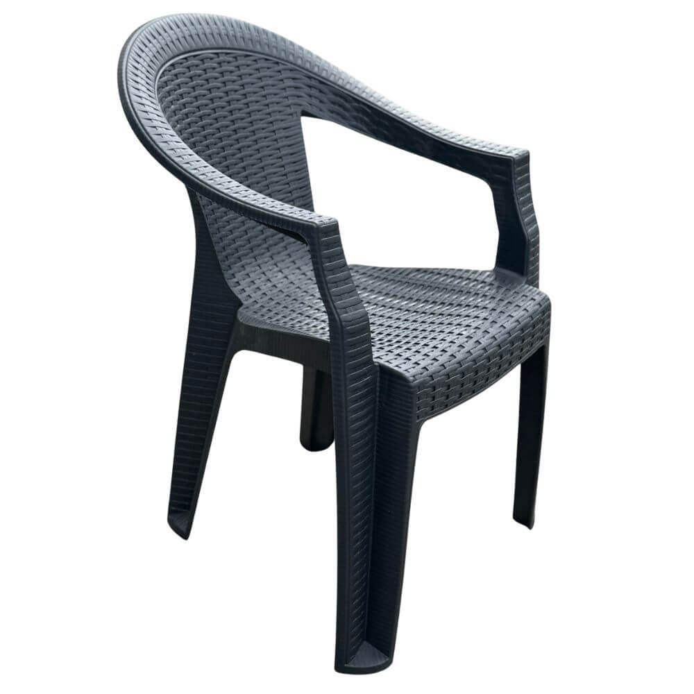 Scaun din plastic  Bella RATTAN Antracit