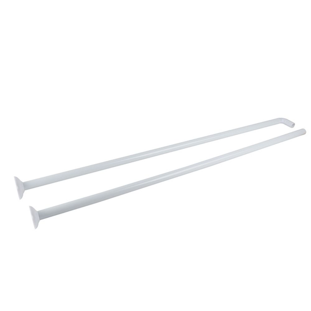 Bară de colț din inox pentru perdea duș 90x90 cm, albă