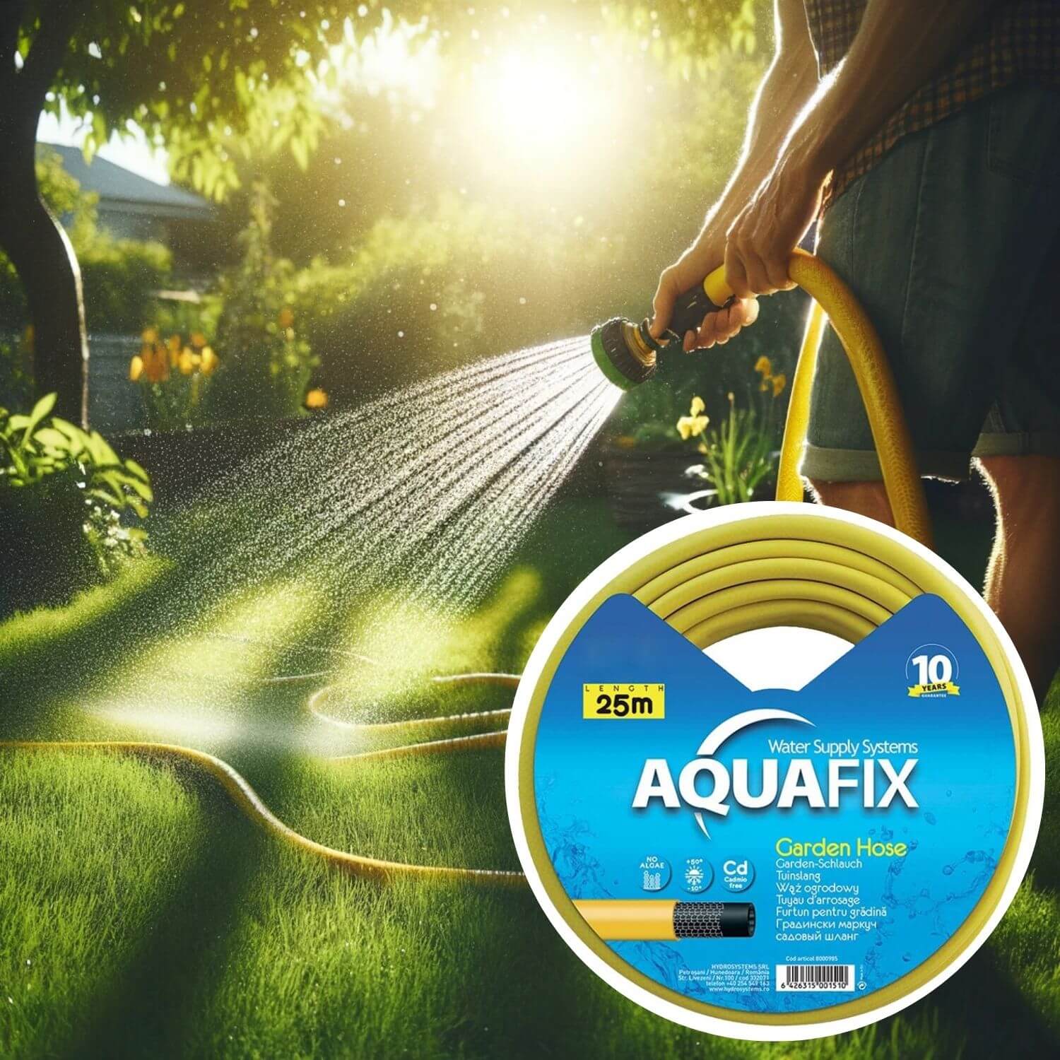 Furtun AquaFix ITALIA, 7 bar, 25 mm, 25 m