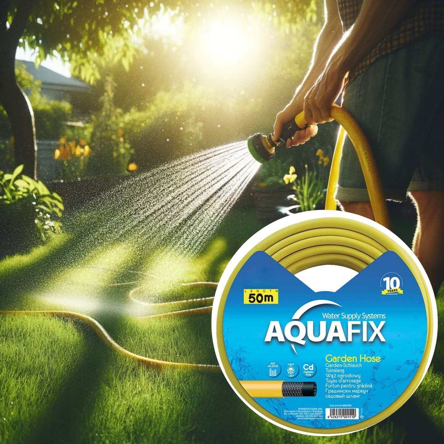 Furtun AquaFix ITALIA, 7 bar, 25 mm, 50 m