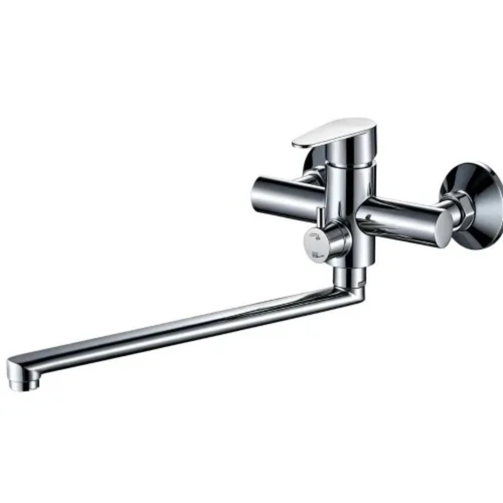 Baterie pentru cadă, pipa lunga, Aquafix - 120, cromată, INOX