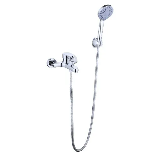 Set baterie cadă cu pară și furtun, Aquafix - 603, crom