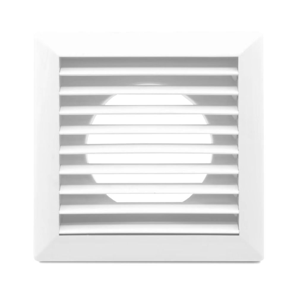 Grilă ventilație din ABS cu jaluzele și șnur, reglabilă Ø80-150, albă