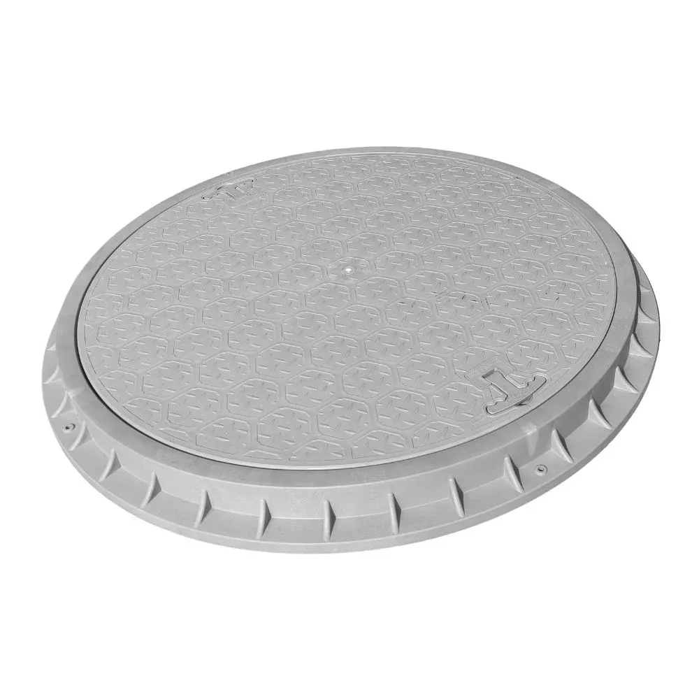 Capac canalizare rotund din PP cu mâner gri DN860