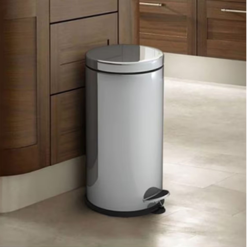 Coș de gunoi, 16 L,  din INOX cu pedală și închidere lentă