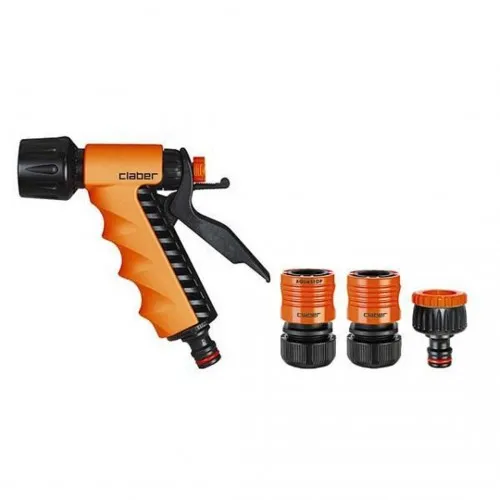 Pistol cu 2 funcții plus 3 conectori 1/2" "STARTER KIT", Claber