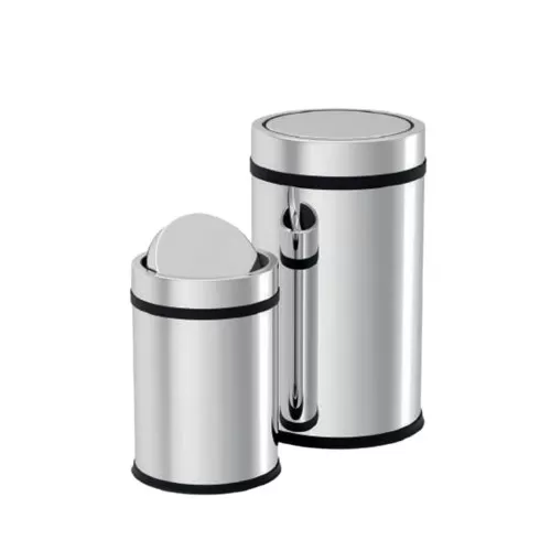 Coș de gunoi, 12 L,  din INOX cu capac  "PRACTIC"