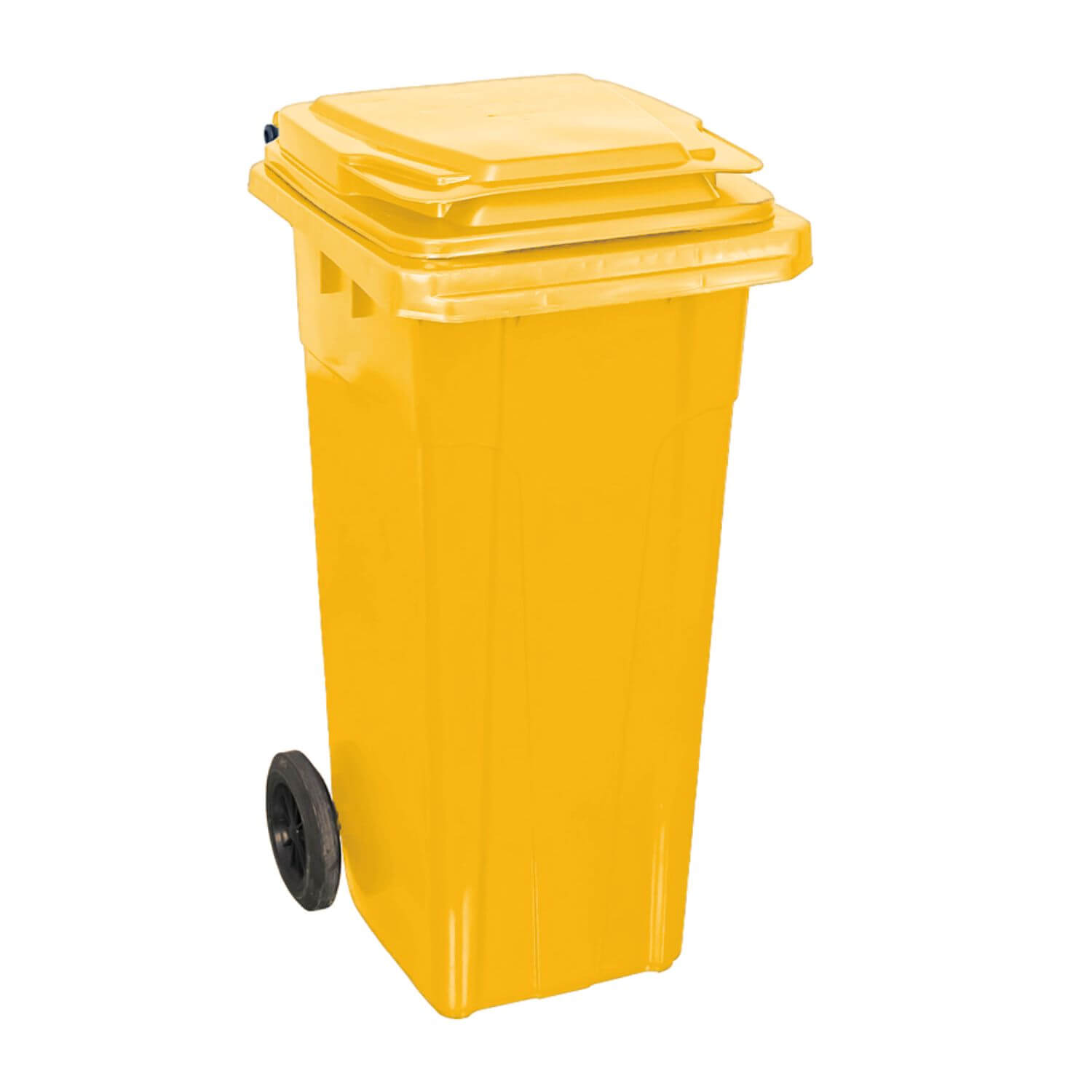 Tomberon, 120 L, cu roți și capac, Galben