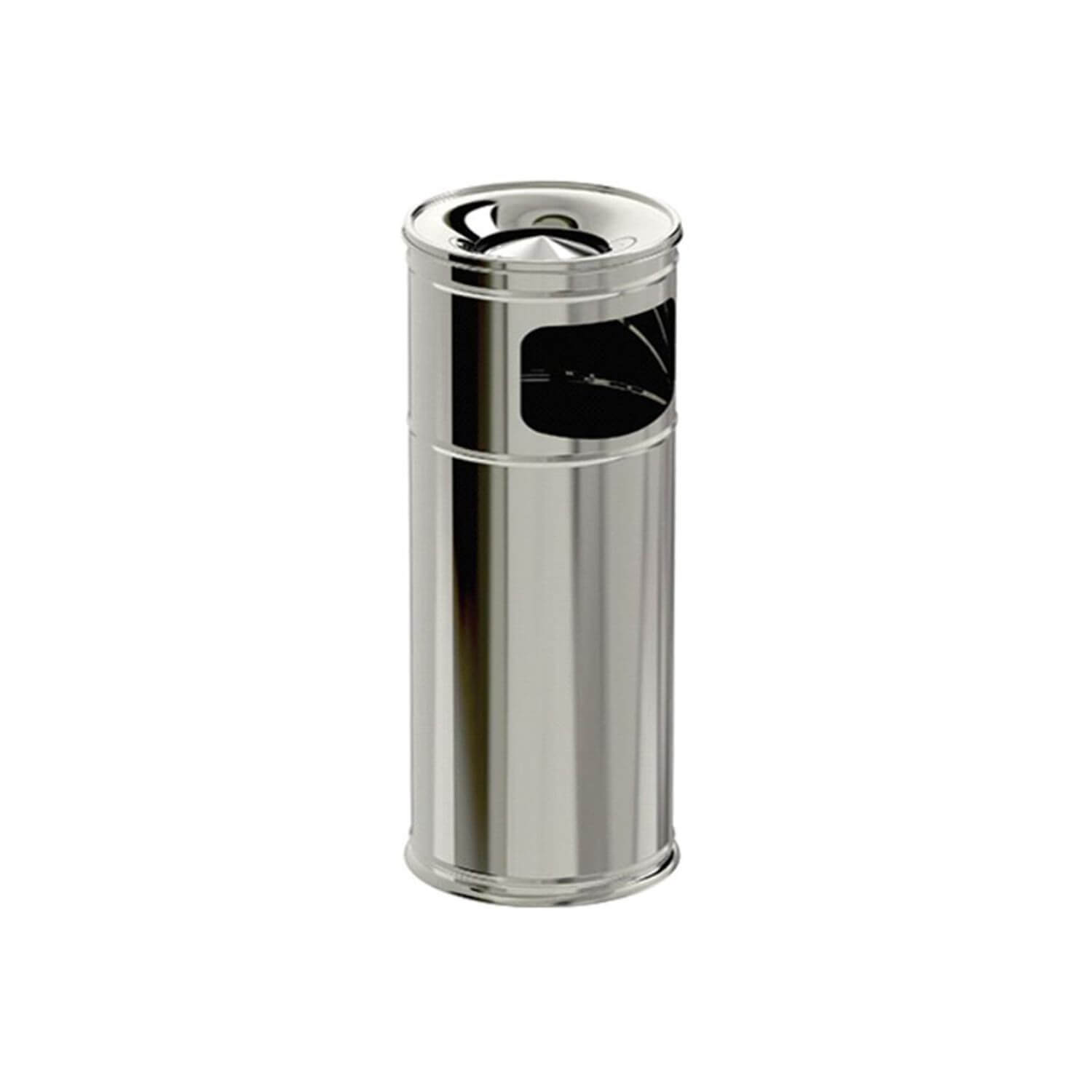 Coș de gunoi + scrumieră din INOX - 280 x 600 mm
