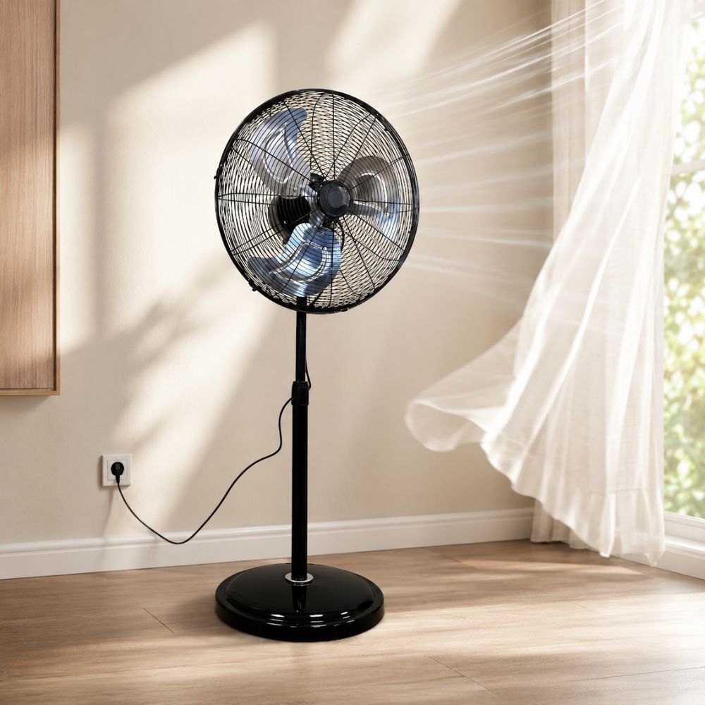 Ventilator cu picior, 45 cm, 3 viteze, 3 lame, 80W