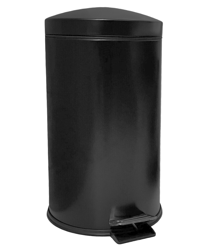 Cos de gunoi din otel cu pedala Tip 1, 16 L, negru