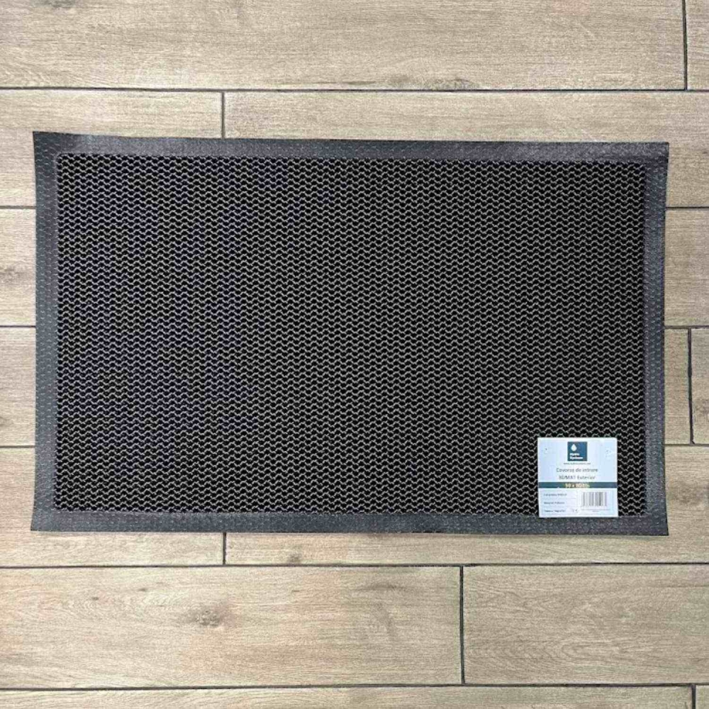 Covoras de intrare 3D MAT, exterior, 50x80cm, negru/gri